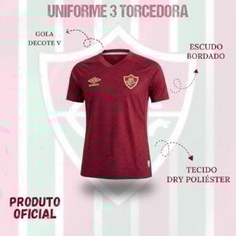 Camisa Fluminense Umbro 2025 Uniforme 3 Torcedora - Feminino
