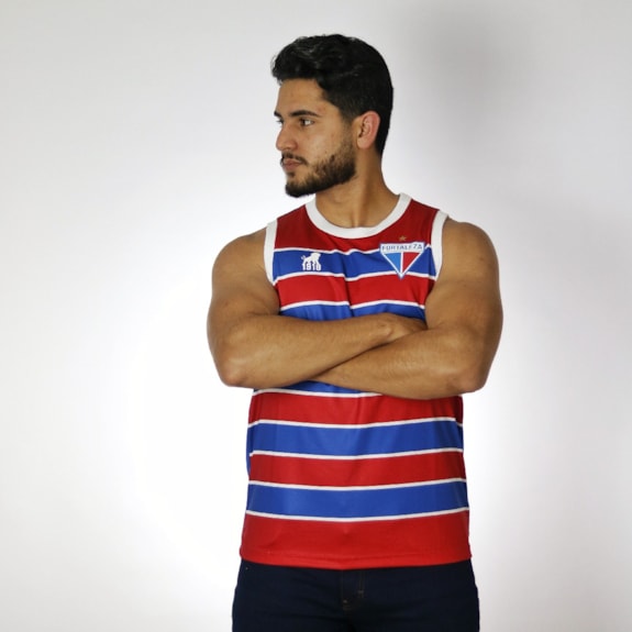Camisa Fortaleza Regata Leão 1918 Listrada - Masculino