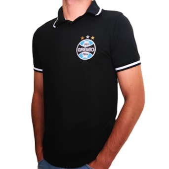 Camisa Grêmio Polo Preta - Masculina