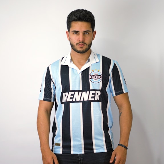 Camisa Grêmio Retrô Renner 1995 Azul - Masculino