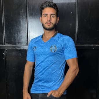 Camisa Grêmio Umbro 2025 Aquecimento Azul - Masculino