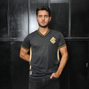Camisa Internacional Gold Preta - Masculino