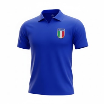 Camisa Itália Retrô Seleção 1982 Azul - Masculino