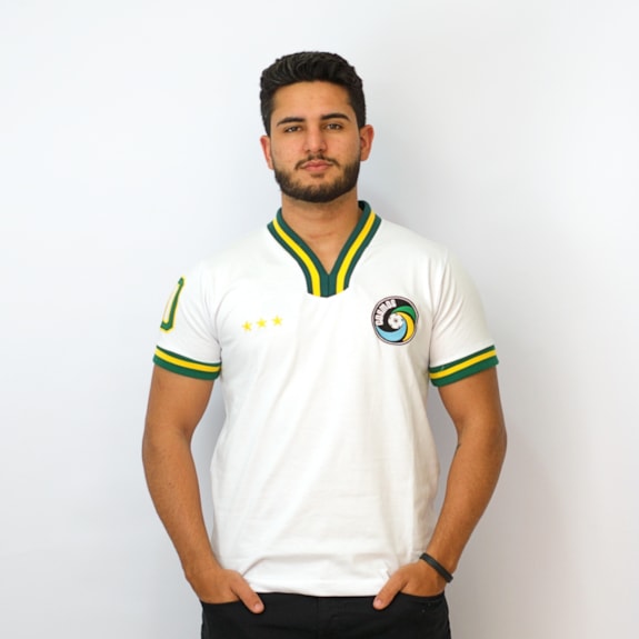 Camisa New York Cosmos Athleta Retrô Pelé 10 Branco - Masculino