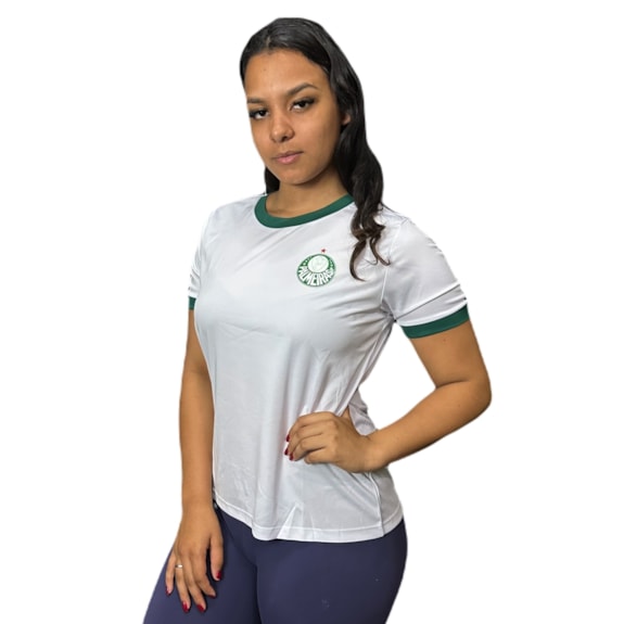 Camisa Palmeiras Baby Look 1914 II  Branca - Feminina