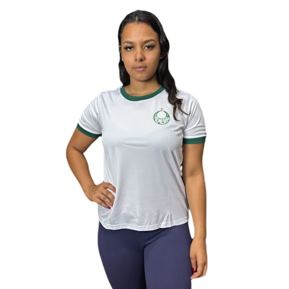 Camisa Palmeiras Baby Look 1914 II  Branca - Feminina