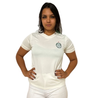 Camisa Palmeiras Baby Look Home II Off-White - Feminina