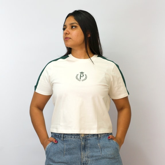 Camisa Palmeiras Cropped Herança - Feminino