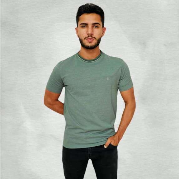 Camisa Palmeiras Piquet Palestra Bordado Verde - Masculino
