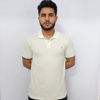 Camisa Palmeiras Polo 1914 Frisos Palestra Off-White - Masculino