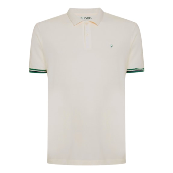 Camisa Palmeiras Polo 1914 Frisos Palestra Off-White - Masculino