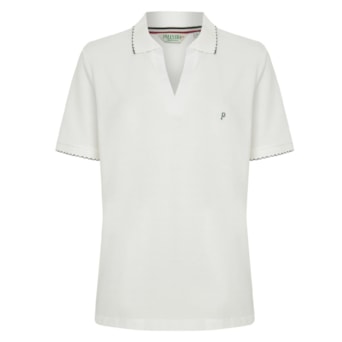 Camisa Palmeiras Polo Cubana 1914 Off-White - Feminina