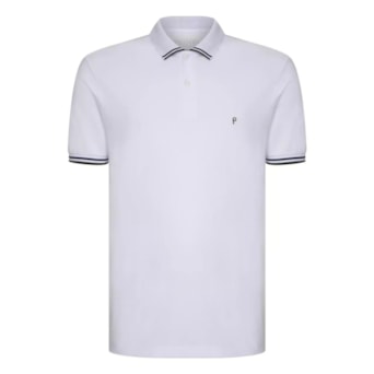 Camisa Palmeiras Polo Jacquard Palestra 1914 Branco - Masculino