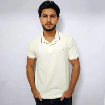 Camisa Palmeiras Polo Piquet 1914 Itália Off-White - Masculino