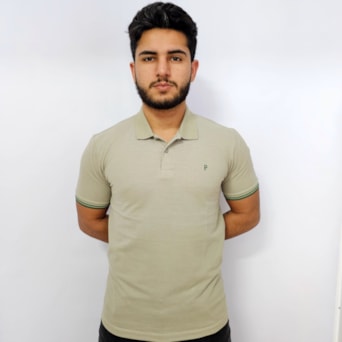 Camisa Palmeiras Polo Piquet Binado 1914 Palestra Bege - Masculino