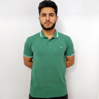 Camisa Palmeiras Polo Piquet Palestra 1914 Verde Escuro - Masculino