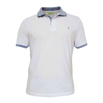 Camisa Palmeiras Polo Piquet Palestra Branca - Masculino