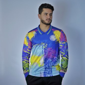 Camisa Palmeiras Polo Retrô 1993 Goleiro Manga Longa - Masculino