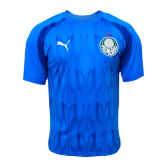 Camisa Palmeiras Puma 2024 SEP Prematch SS Jersey Pré Jogo Azul - Masculino