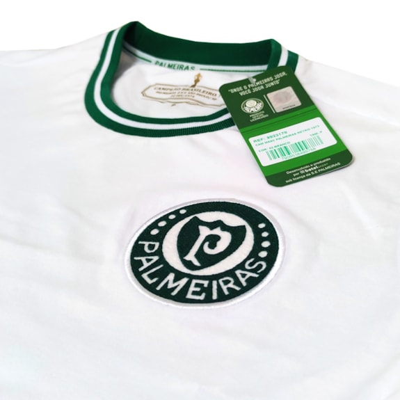 Camisa Palmeiras Retro 1973 Segunda Academia Branca - Masculino