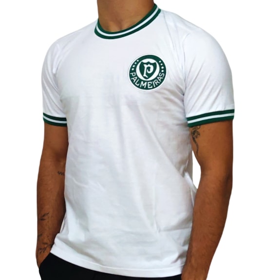 Camisa Palmeiras Retro 1973 Segunda Academia Branca - Masculino