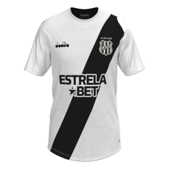 Camisa Ponte Preta Diadora 2024 Uniforme 1 Torcedor Branca - Masculino
