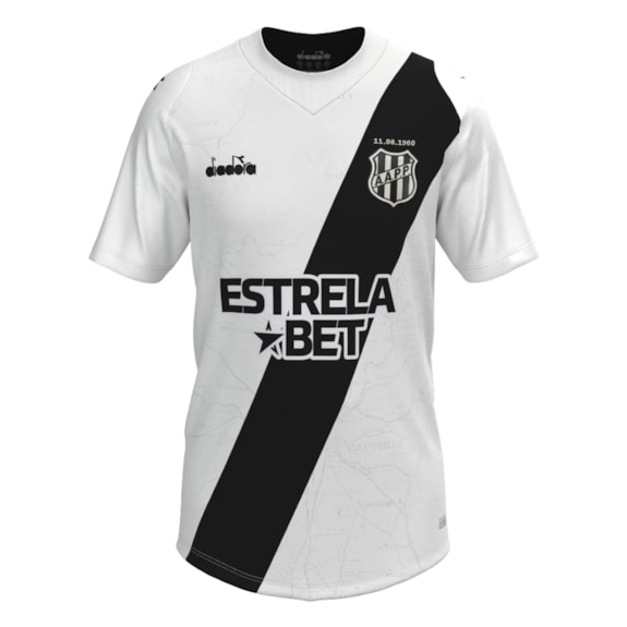 Camisa Ponte Preta Diadora 2024 Uniforme 1 Torcedor Branca - Masculino