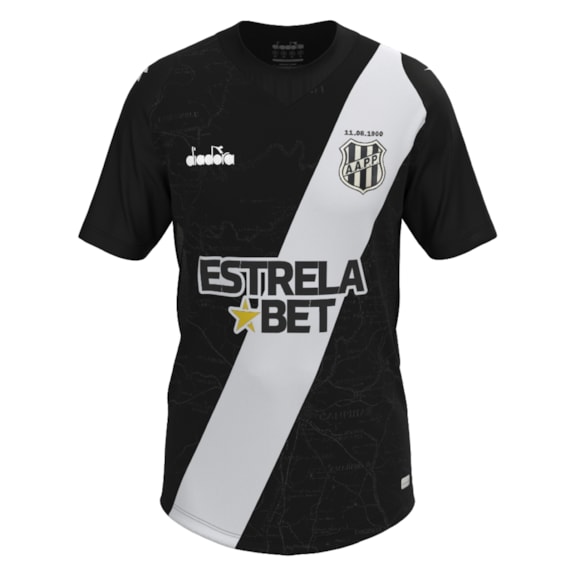 Camisa Ponte Preta Diadora 2024 Uniforme 2 Preto Torcedor - Masculino