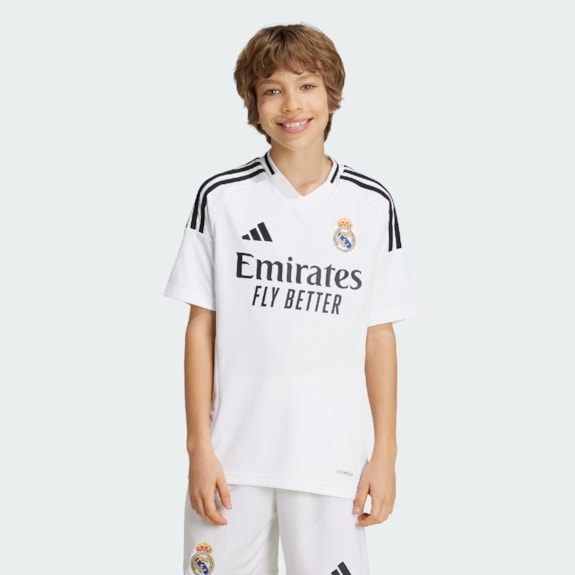 Camisa Real Madrid Adidas 2024/2025 Uniforme 1 - Infantil