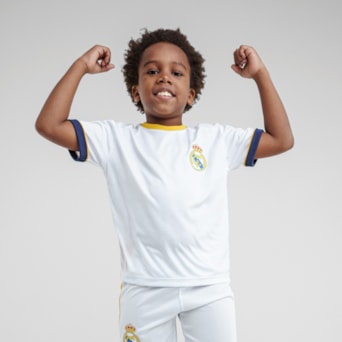 Camisa Real Madrid Coroa Branca - Infantil