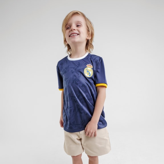Camisa Real Madrid King Azul - Infantil