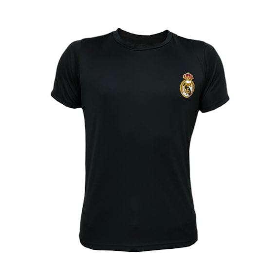 Camisa Real Madrid Símbolo Preta - Juvenil