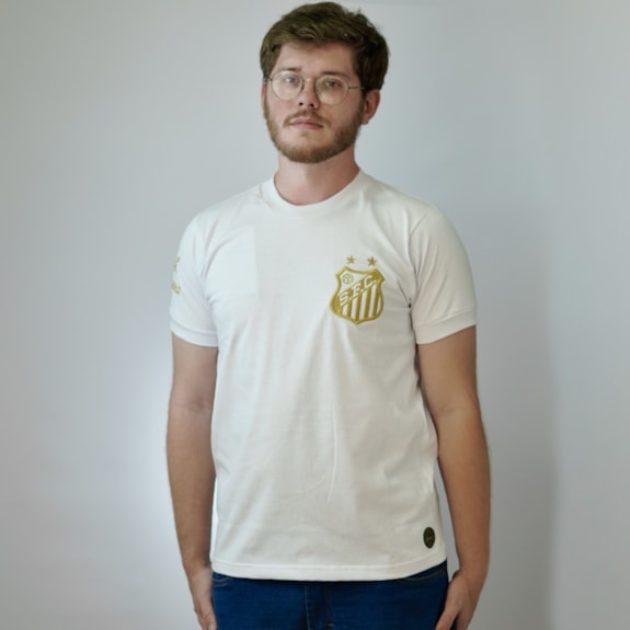 Camisa Santos Athleta Retrô Pelé Edição Especial 10 Branco - Masculino
