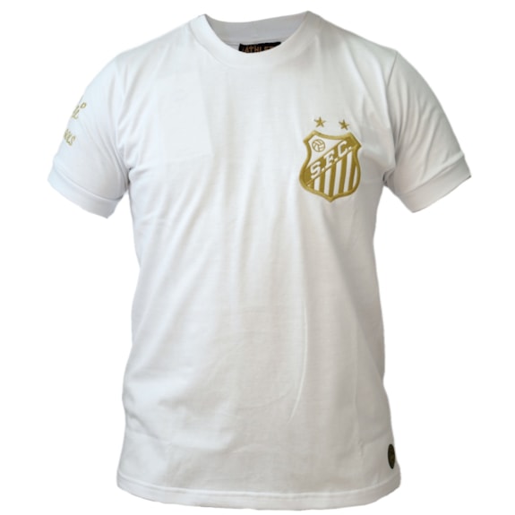 Camisa Santos Athleta Retrô Pelé Edição Especial 10 Branco - Masculino
