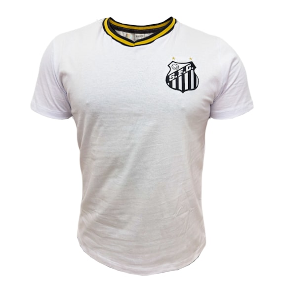 Camisa Santos Clube Branca Algodão Braziline - Masculino