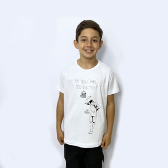 Camisa Santos Neymar Eu Vou Mas Eu Volto - Infantil