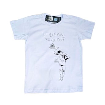 Camisa Santos Neymar Eu Vou Mas Eu Volto - Infantil
