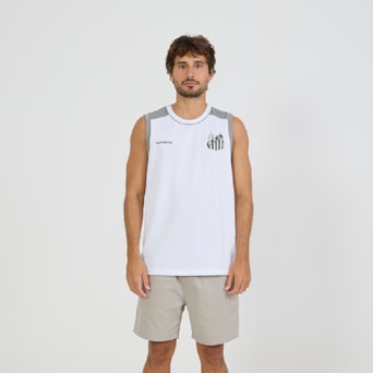 Camisa Santos Regata Batimento Branco - Masculino