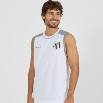 Camisa Santos Regata Batimento Branco - Masculino