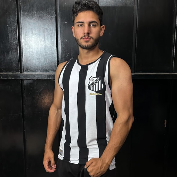 Camisa Santos Regata Retrô 1963 Bi Mundial - Masculino