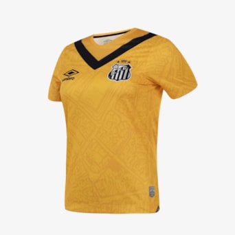 Camisa Santos Umbro 2024 Baby Look Uniforme 3 Torcedora - Feminina