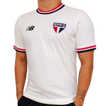 Camisa São Paulo New Balance 2024 Retrô Off White - Masculino