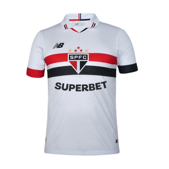 Camisa São Paulo New Balance 2024 Uniforme 1 Torcedor Com Patrocínio - Masculino