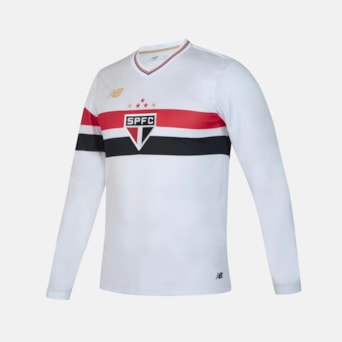 Camisa São Paulo New Balance 2025 Uniforme 1 Manga Longa - Masculino