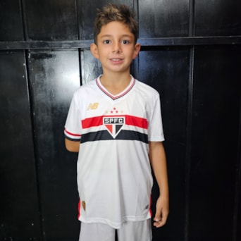 Camisa São Paulo New Balance 2025 Uniforme 1 Torcedor - Infantil