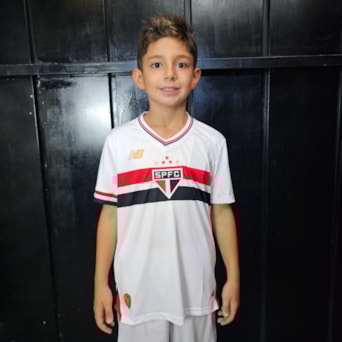 Camisa São Paulo New Balance 2025 Uniforme 1 Torcedor - Infantil