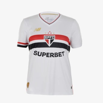Camisa São Paulo New Balance 2025 Uniforme 1 Torcedora - Feminina