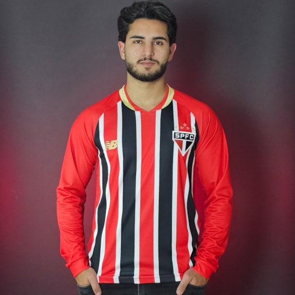 Camisa São Paulo New Balance 2025 Uniforme 2 Manga Longa - Masculino