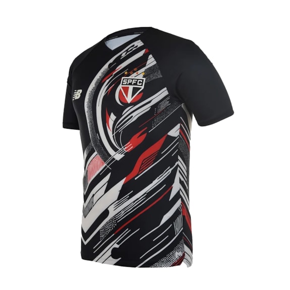 Camisa São Paulo New Balance Pré Jogo 2025 Preto - Masculino