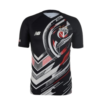 Camisa São Paulo New Balance Pré Jogo 2025 Preto - Masculino